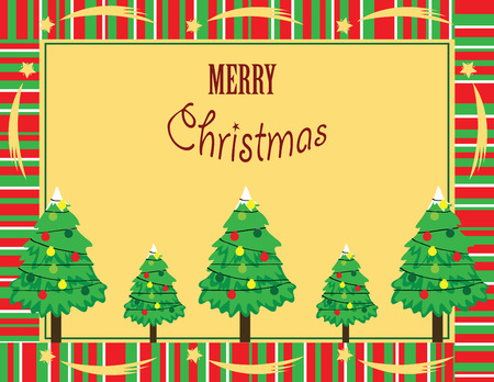 Cute Christmas frame in red and green colorのイラスト素材