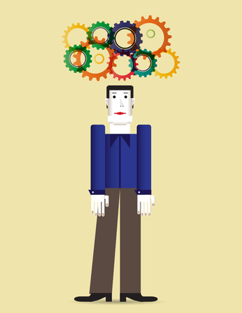 Abstract business concept with creative cartoon personのイラスト素材