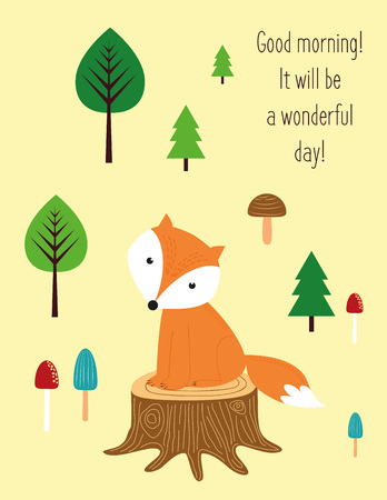 Good morning, it will be wonderful day.のイラスト素材