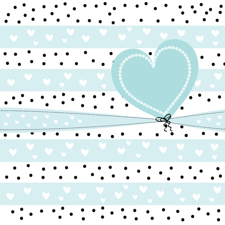 Cute baby shower background with the heartのイラスト素材