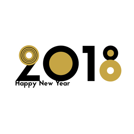 Happy New Year 2018, background or element of a holidays cardのイラスト素材