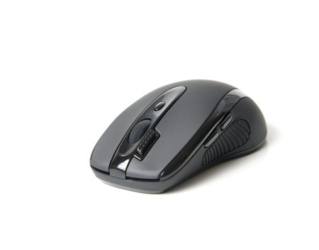 Wireless computer mouse isolated on white