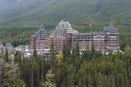 Banff Springs Hotel, Banff, Alberta, Canadaのeditorial素材