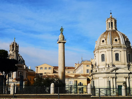 Rome, Italy - December 19th 2018: Chiesa del Santissimo Nome di Maria al Foro Traiano, or Church of...
