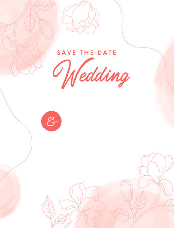 VALENTINE DAY blank invitation greeting card template easy to edit LOVEの写真素材