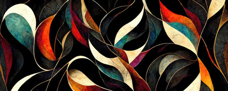 Abstract art pattern wallpaper with geometric and with dark tones, background texture