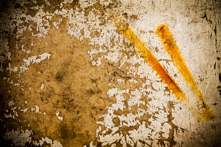 Rustic wooden background with old worn paint on it の写真素材