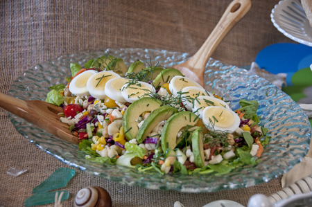 healthy cob saladの写真素材