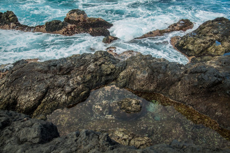 Natural water pools in Garachico, at the north of Tenerife, Spain