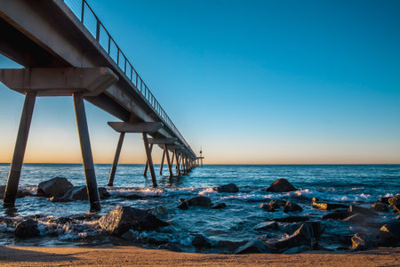 Sunrise in Badalona, Barcelona, Spain