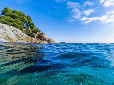 Seascape at Costa Brava, Catalonia, Spainの写真素材