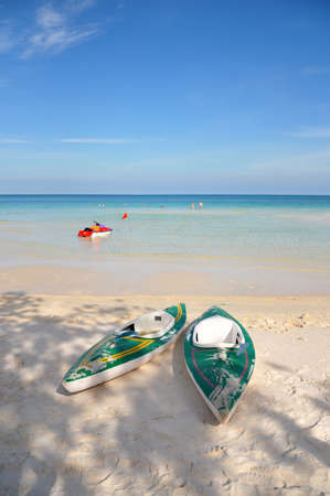 the couple kayak at Phu Quoc island - vietnamの写真素材