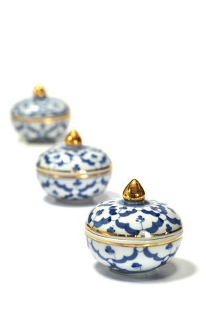 three Benjarongs are the thai-chinese ceramic style の写真素材