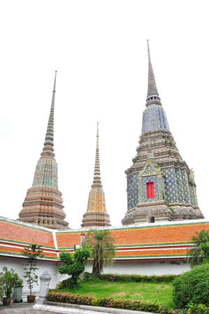 the pagoda at wat pho, bangkok , thailandの写真素材