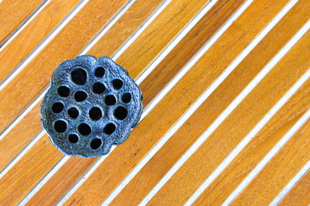 the lotus ash tray on table
