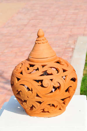 the ceramic pot for decoration the gardenの写真素材