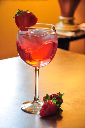 A wonderful refreshment cocktail, Strawberry paradiseの写真素材