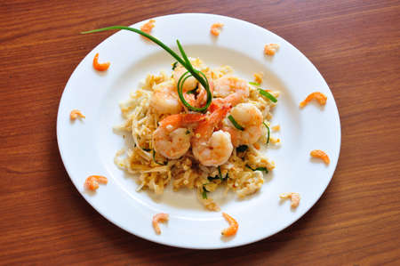 The traditional Pad Thai noodles  The most famous Thai foodの写真素材