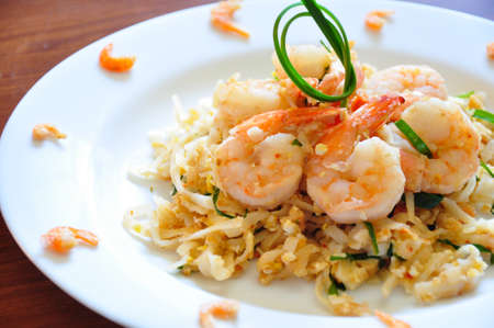 The traditional Pad Thai noodles  The most famous Thai foodの写真素材