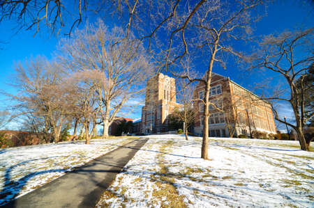 The University of Tennessee during snow timeのeditorial素材