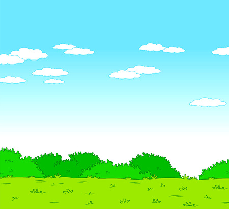 Blue and Green Landscapeの写真素材