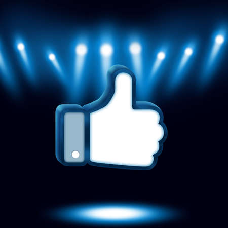 Like icon on color backgroundの写真素材