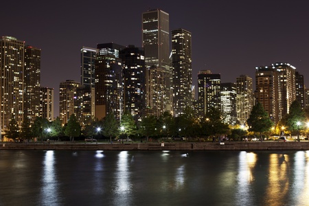 View of Chicago, IL from the Navy Pier.の写真素材