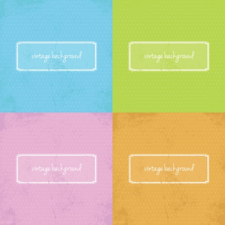 Set of colorful modern vintage backgrounds with elegant shape and grunge. のイラスト素材