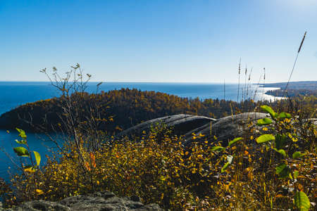 Fall View of Lake Superiorの写真素材