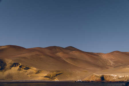 Sand Dunes of the Ica Desert from the Oceanの写真素材