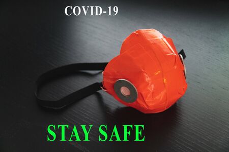 Corona virus prevention face mask protection mask and medical surgical masks at home .の写真素材