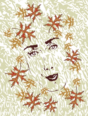 The season when everything, and even the beauty charm is in decline のイラスト素材
