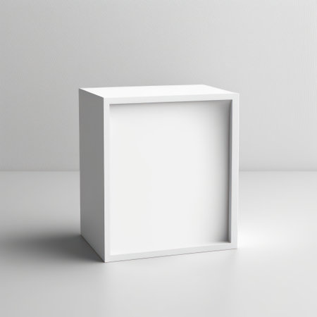 Background for product presentation, cube with curved edges. AI generationの素材