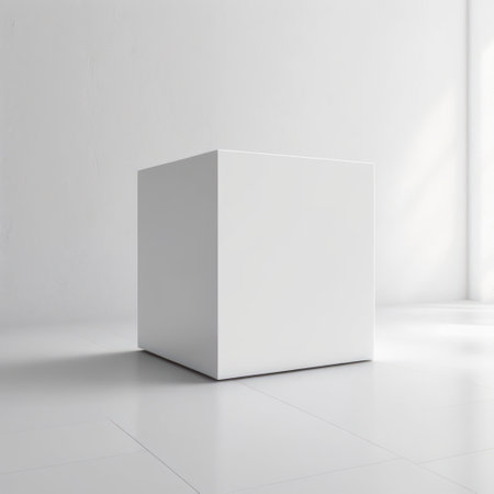 Background for product presentation, cube with four equal sides. AI generationの素材
