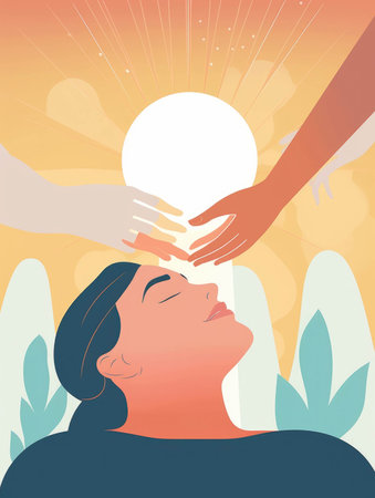 A facial massage being applied to a clients skin creating a nourishing glow. AI generationの素材