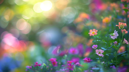 A serene almost otherworldly vibe captured in defocused shots of the garden showの素材