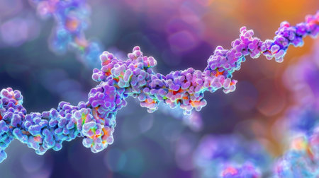 Molecular level image of the lockandkey shape matching between an antibody and its complementary antigenの素材