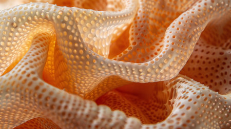 A maze of small tered dots and dimples giving the peel a slightly uneven and uneven textureの素材