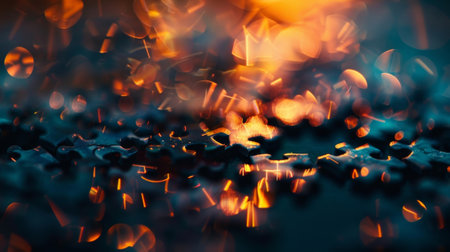 A puzzle with each piece uniquely shaped and fitting into only one specific spot ogous to fermions occupying a specific quantum stateの素材