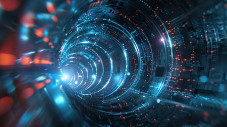 An underground laboratory where scientists are studying the intricate architecture of spacetime at the Planck lengthの素材