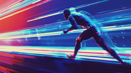 The race is a true test of endurance and agility for these subatomic athletesの素材