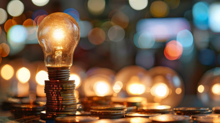 A graph comparing the cost and efficiency of traditional vs. renewable energy sources leading to a discussion on the economic feasibility of transitioningの素材