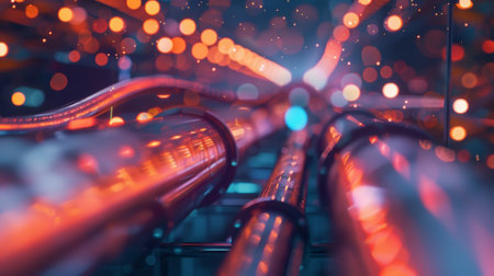 The map showcases the continuous expansion of the pipeline network with new constructions and connections constantly being added to meet growing demandsの素材