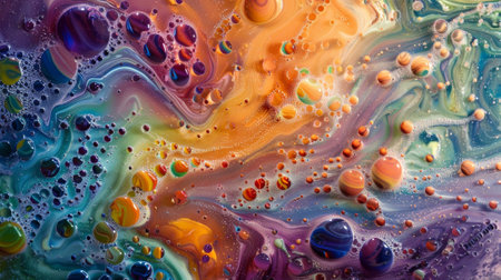 An abstract depiction of quark soup with no distinguishable shapes or forms signifying its elusive natureの素材