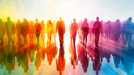 The feeling of acceptance and belonging as people from all walks of life come together in harmonyの素材