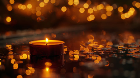 The serene atmosphere was heightened by the gentle crackling sounds of the candles. 2d flat cartoonの素材