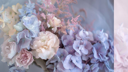 A dreamy palette of soft purples gentle pinks and muted blues embodying the ethereal qualities of a transitional season.の素材