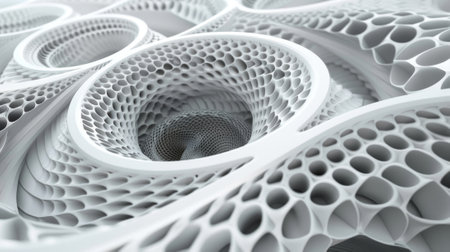 A spirographinspired pattern of overlapping circlesの素材