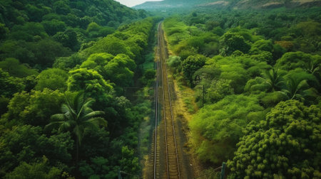 A scenic route that takes you through aweinspiring green valleysの素材