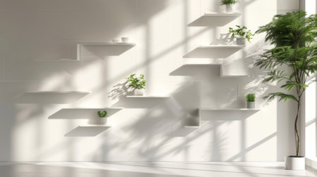 The geometric picture ledges add a touch of geometric elegance to any traditional or contemporary spaceの素材